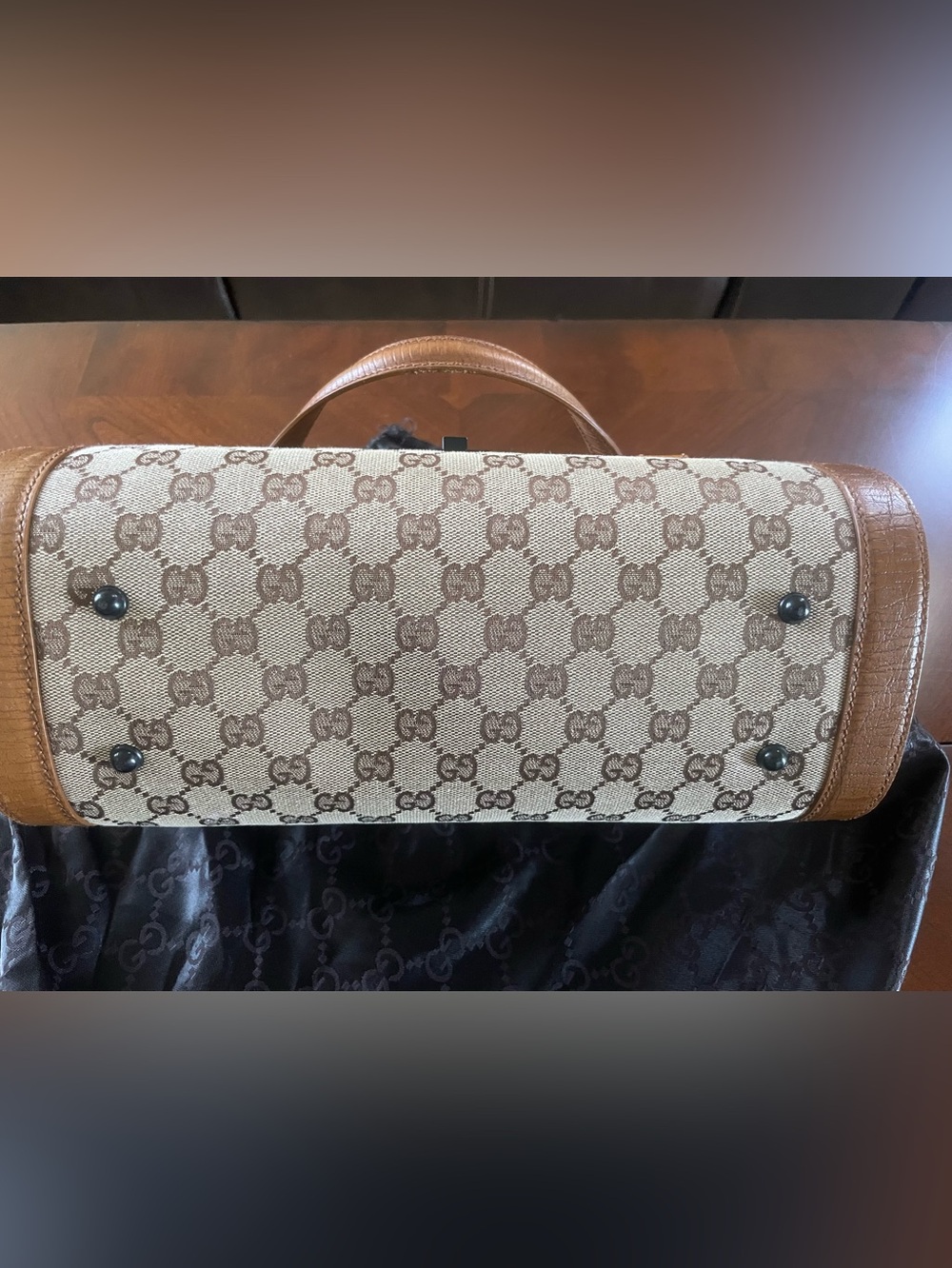Gucci Vintage Tom Ford Bamboo Canvas Cylinder Satchel Bag - Picture 10 of 15